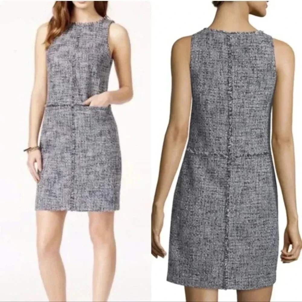 Michael Kors Sleeveless Tweed Shift Dress - Picture 3 of 7